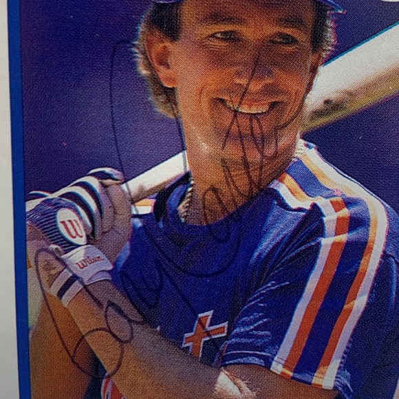 1990 Fleer Gary Carter #199 In Person Autograph (MISC7) - Picture 3 of 3